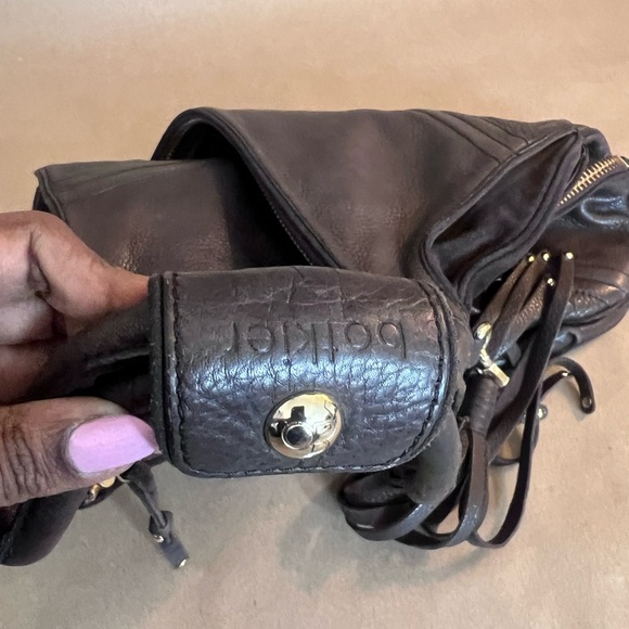 Botkier Chrystie Brown Genuine Leather Double Compartment Pockets Hobo Bag - Picture 3 of 12
